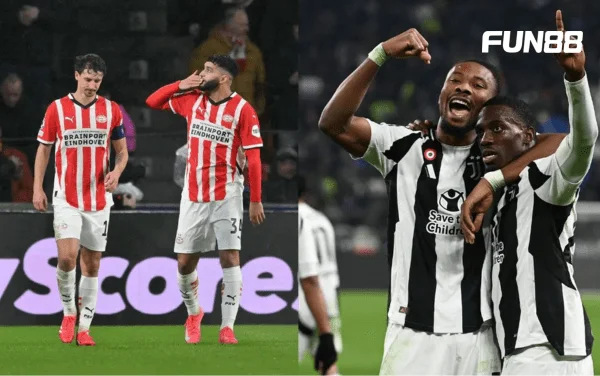 Juventus đã có chiến thắng đầu tiên trước PSV tại trận lượt đi vào ngày 12/2