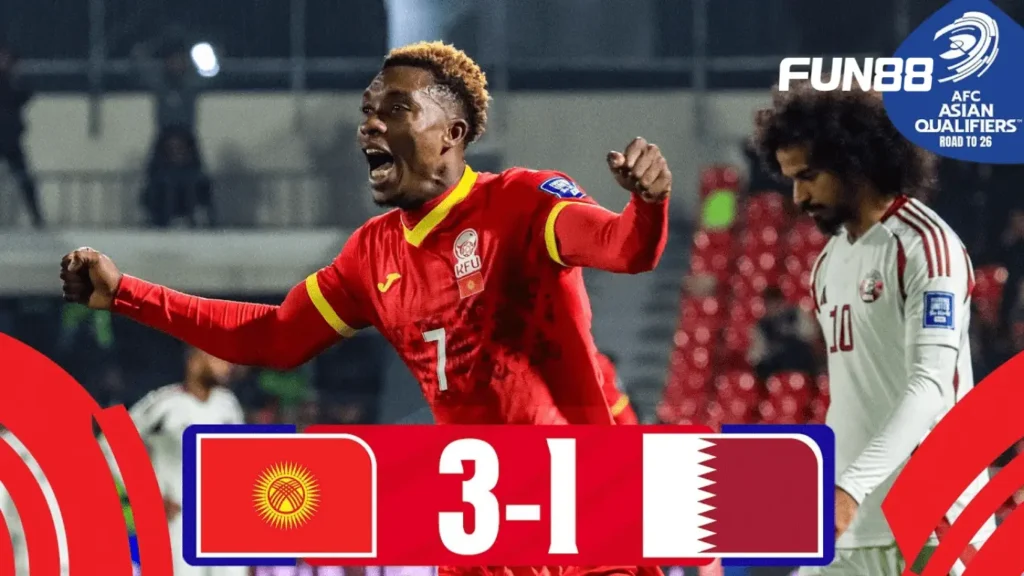 Qatar bại trận trước Kyrgyzstan tại Vòng 3 với tỷ số 1-3